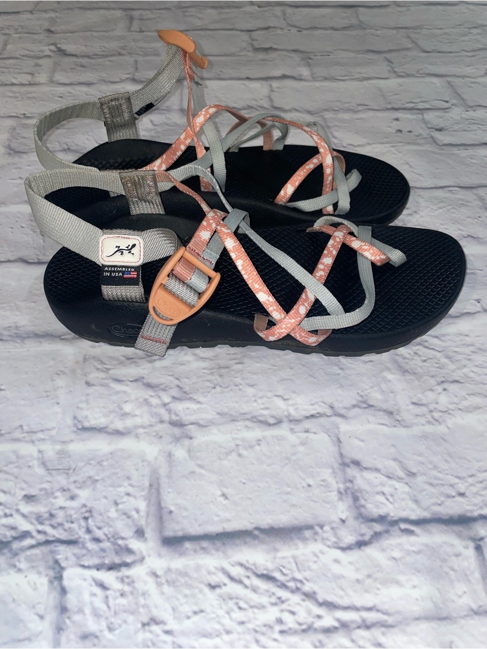 Chaco ZX/2 Classic Rose Gold Gray Outdoor Sandals Womens Size 11 Made In USA